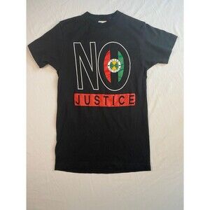Vintage Cross Colours Black Tee Shirt Unisex Size XS No Justice No Peace BLM